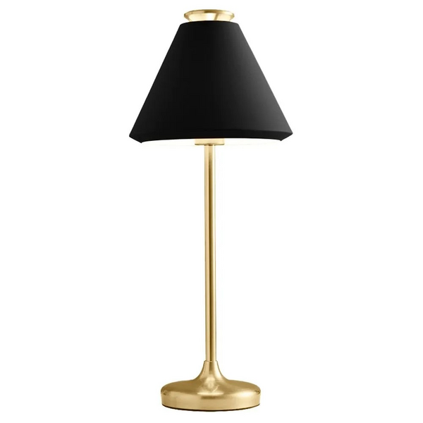 ABAJUR PICCOLO PRETO/DOURADO 1XE27 D23XA58CM