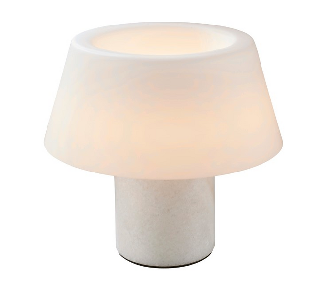 ABAJUR CAMPANA BRANCO/JATEADO1X3,5W 3000K 100LM D28XA25,5CM