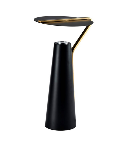 ABAJUR CLOCHET PRETO/DOURADO 1XGU10 MR11 L24XC27XA45CM
