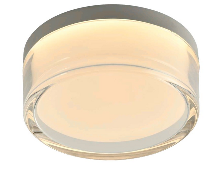 SOBREPOR PULSE BRANCO/TRANSP.1X24W 3000K 1700LM D19,5XA8CM