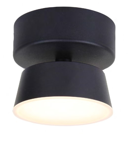SOBREPOR DUSSO PRETO 1X7W 3000K 455LM D10XA9CM