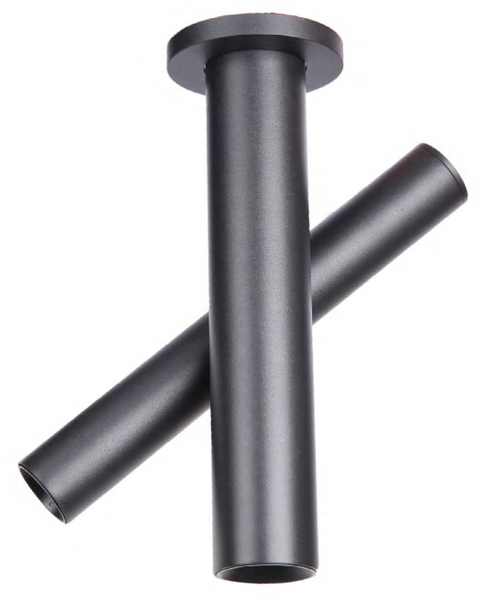 SPOT PIPO SOBREPOR PRETO 2X4W 3000K 520LM D9XA24CM