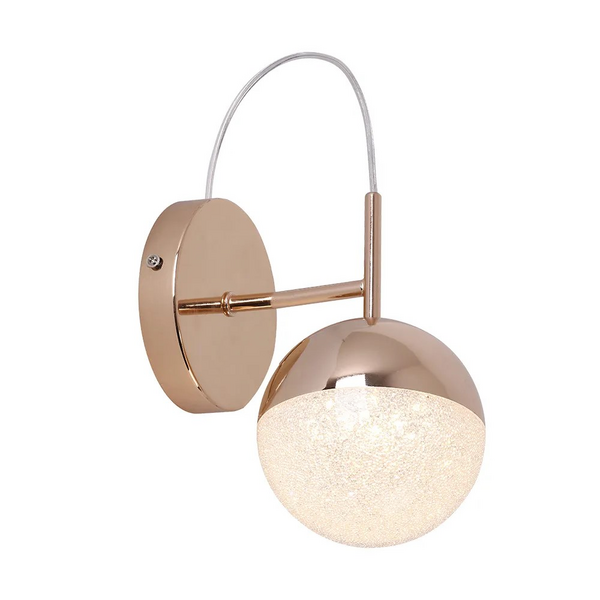 ARAND MEDIA LUNA FRENCH GOLD/TRANSP.1X6W 3000K C18XL12XA27.5CM