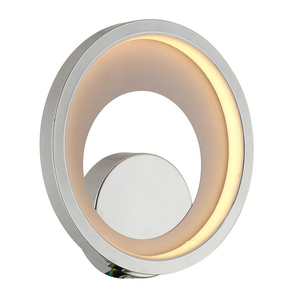 ARAND/SOBREPOR LOOP CROMADO/BRANCO 1X10W 3000K 330LM D22XL5.2CM