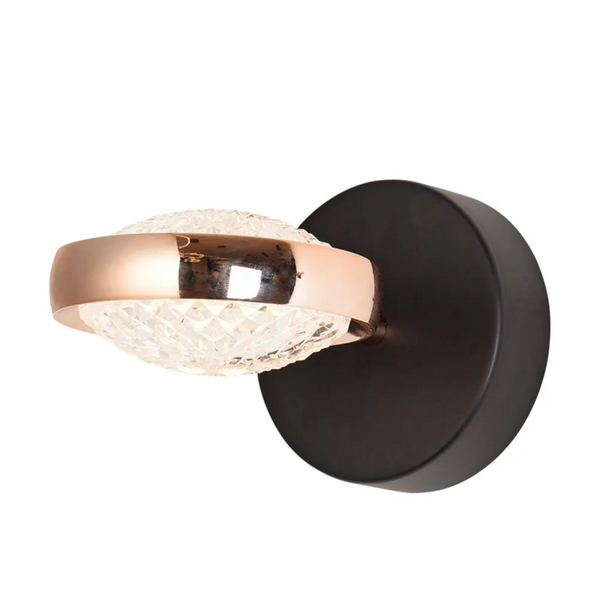 ARAND BEEP PRETO/DOURADO 1X8W 3000K 500LM C20XL12XA6CM