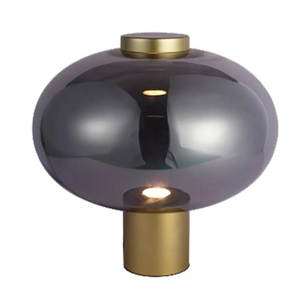 ABAJUR MIRAGE DOURADO/FUME 1X1W 3000K 300LM D36XA35CM