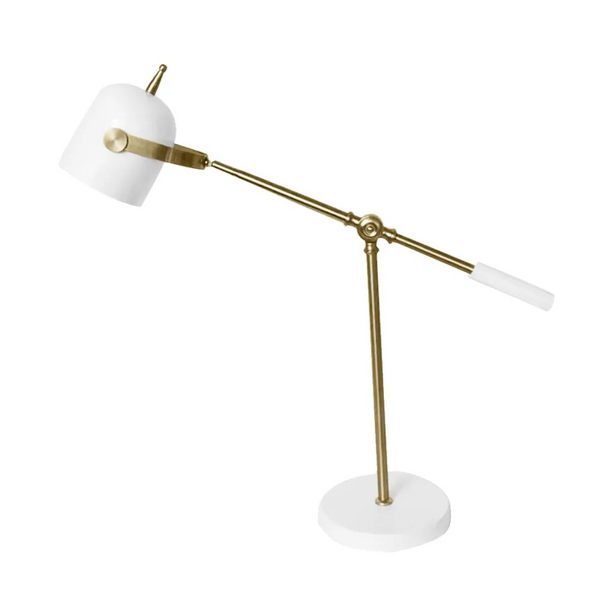 ABAJUR JUJU BRANCO/DOURADO 1X40W  C5XL18XA43CM