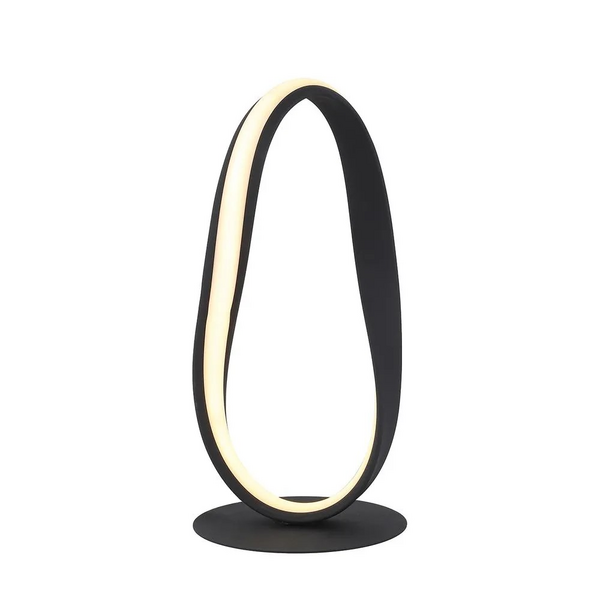 ABAJUR FLOW PRETO 1X12W 3000K 600LM D18XA38CM