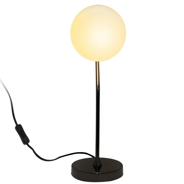 ABAJUR VIVA CROMO NEGRO/BRANCO 1XE27  D17XA49CM