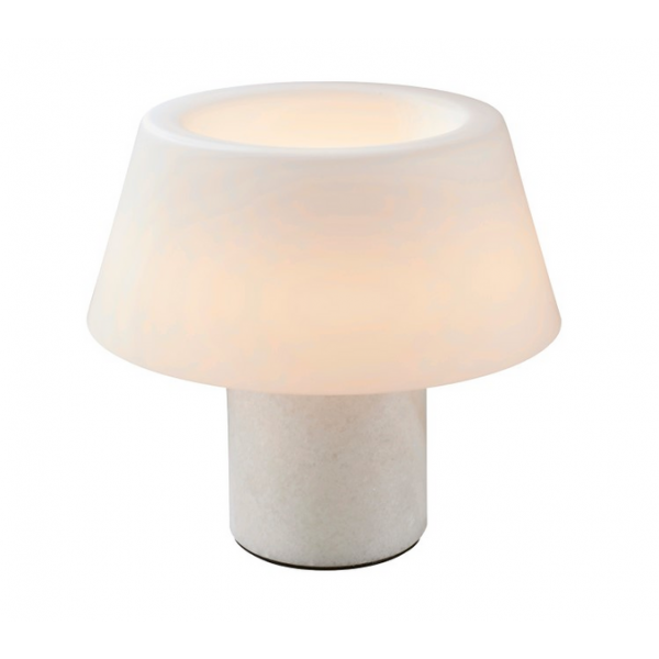 ABAJUR CAMPANA BRANCO/JATEADO1X3,5W 3000K 100LM D28XA25,5CM