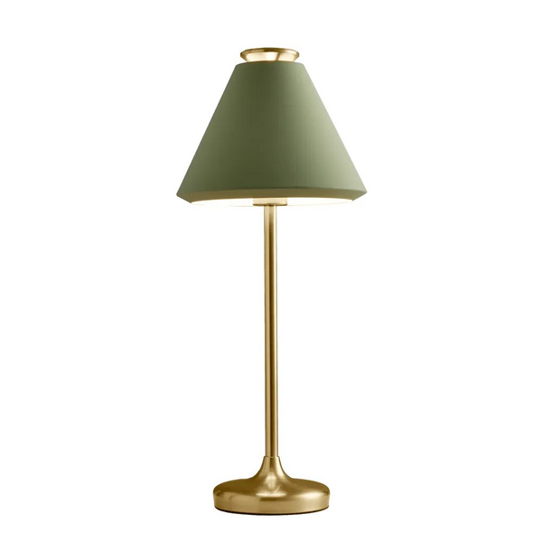ABAJUR PICCOLO VERDE/DOURADO 1XE27 D23XA58CM