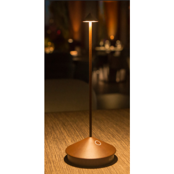 ABAJUR PINA PRO CORTEN 12H CARREGA UBS TOUCH 100-240V IP54 CÚP.3.4XBAS.10.5XA29CM 