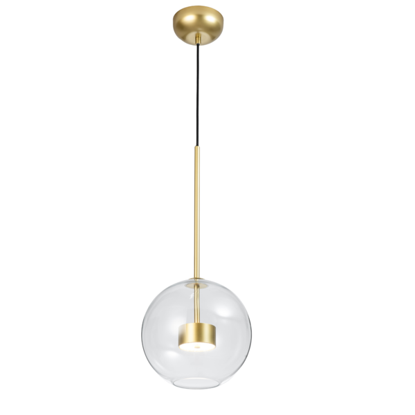 PEND VETRI METAL FOSCO VIDRO TRANSPARENTE LED 6W 3000K - FP1115