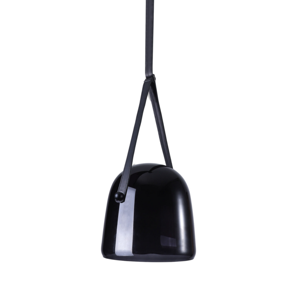 PEND PELLE METAL FOSCO COURO LEGÍT. VIDRO EXT. FUMÊ VIDRO INT. LEIT. LED 16W 3000K flavo - FP1420FM