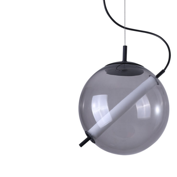 PEND VETRI METAL FOSCO VIDRO EXTERNO FUMÊ VIDRO INTERNO LEITOSO - FP1340