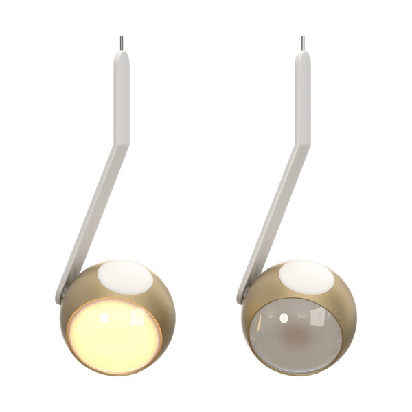 PENDENTE ÍRIS DIR.LED 7W 3000K 634LM  IRC90 TOUCH.DIM.100X250X280MM DOURADO