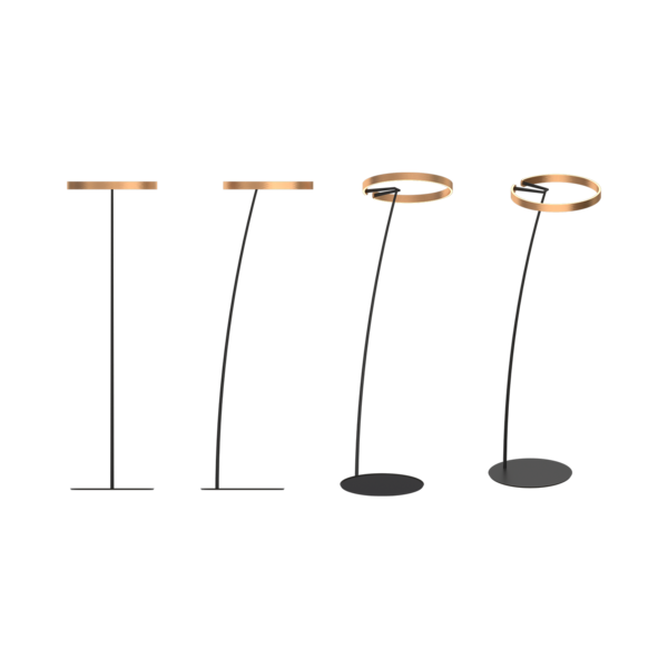 COLUNA DE PISO TATO LED 36W 3000K 800LM CONTR.POR GESTOS DIM.1750X400M DOURADO