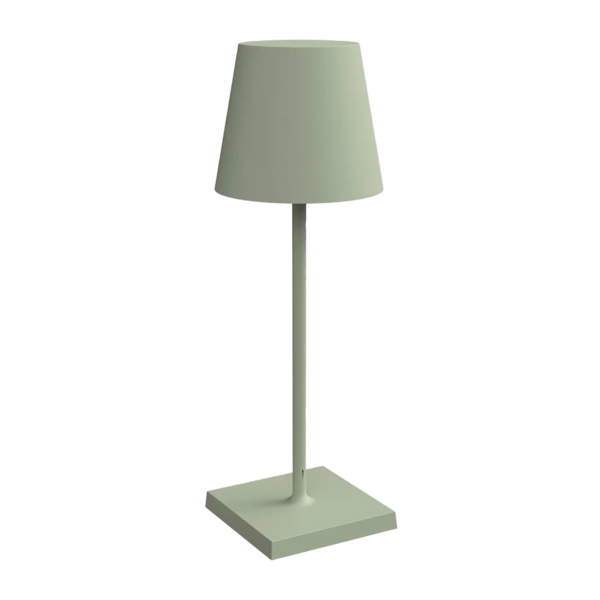 ABAJUR HERA LED 3W 3000K 150LM CABO USB+C AUTON. 10H DIM.D80X380MM VERDE SÁLVIA