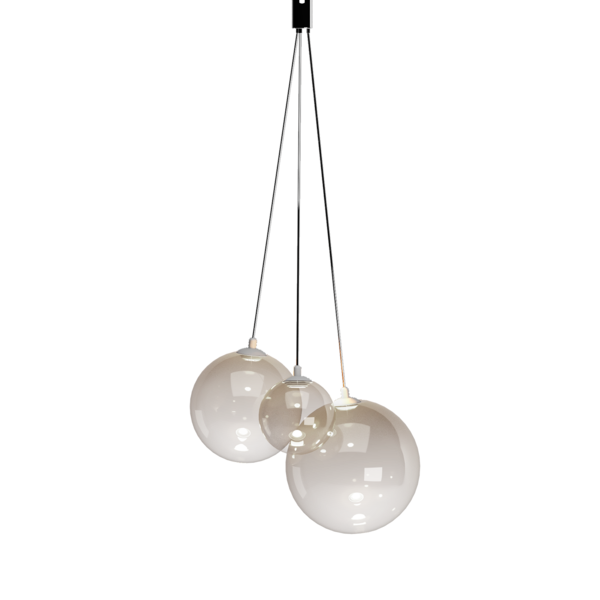 PENDENTE GALILEU LED 4W 3000K 335LM D150XD130XD110MM PRATA