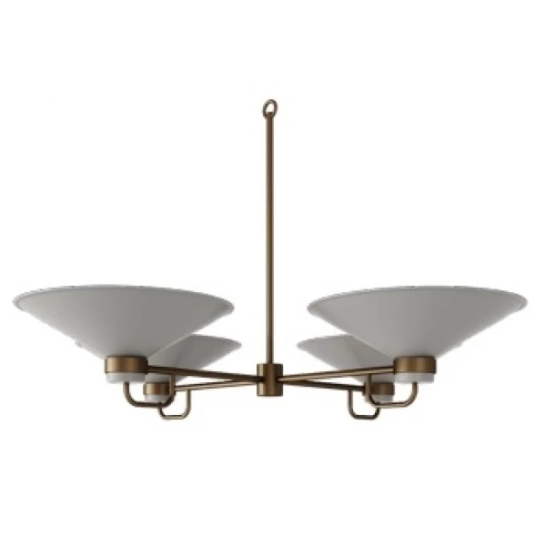 LUSTRE VERONA PRETO D1060XA580 4XE27 MINI BULBO