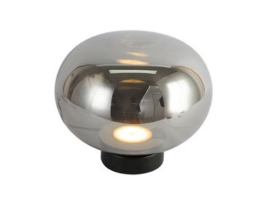 ABAJUR BALLOON PRETO/FUME 3000K 150LM  L26XA21,9CM 1X9W