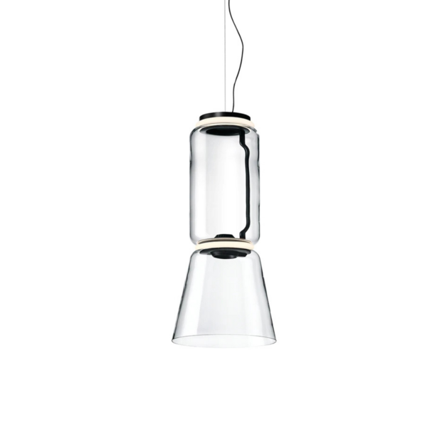 PEND VETRI METAL FOSCO VIDRO TRANSP. LED 8W 3000K - FP1530