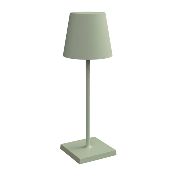 ABAJUR HERA LED 3W 3000K 150LM CABO USB+C AUTON. 10H DIM.D80X380MM VERDE SÁLVIA