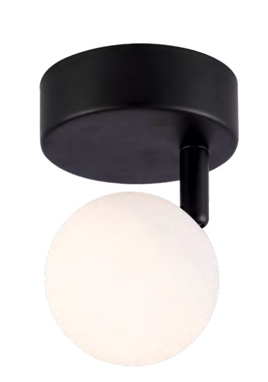 SOBREPOR DUSSO ESFERA PRETO/OPALINO 1X5W 2700K 300LM D9XA13CM