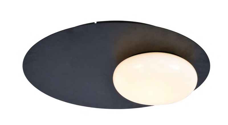 SOBREPOR NOBILE PRETO/OPALINO 1X12W 3000K 600LM D42XA10CM