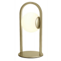 ABAJUR PLOC DOURADO/BRANCO 1X4,8W 3000K 288LM D15,5XA31,5CM