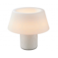 ABAJUR CAMPANA BRANCO/JATEADO1X3,5W 3000K 100LM D28XA25,5CM