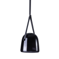 PEND PELLE METAL FOSCO COURO LEGÍT. VIDRO EXT. FUMÊ VIDRO INT. LEIT. LED 16W 3000K flavo - FP1420FM