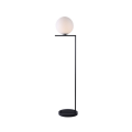 COLUNA DE PISO LATTEA METAL FOSCO VIDRO LEITOSO 1XE27 - FF1390PF