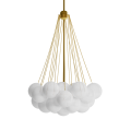 PENDENTE GUSMÃO 3XE27 D800X1500MM DOURADO/BRANCO